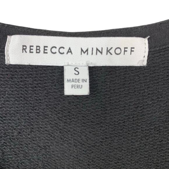 Rebecca Minkoff Janine Summer Black Jersey Knit Puff Sleeve Jumpsuit - Size S - Picture 5 of 7